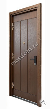 Дверь входная металлическая коричневая под змеиную кожу КДВ-028 - купить от производителя Мосдвери Дверь входная металлическая коричневая под змеиную кожу КДВ-028